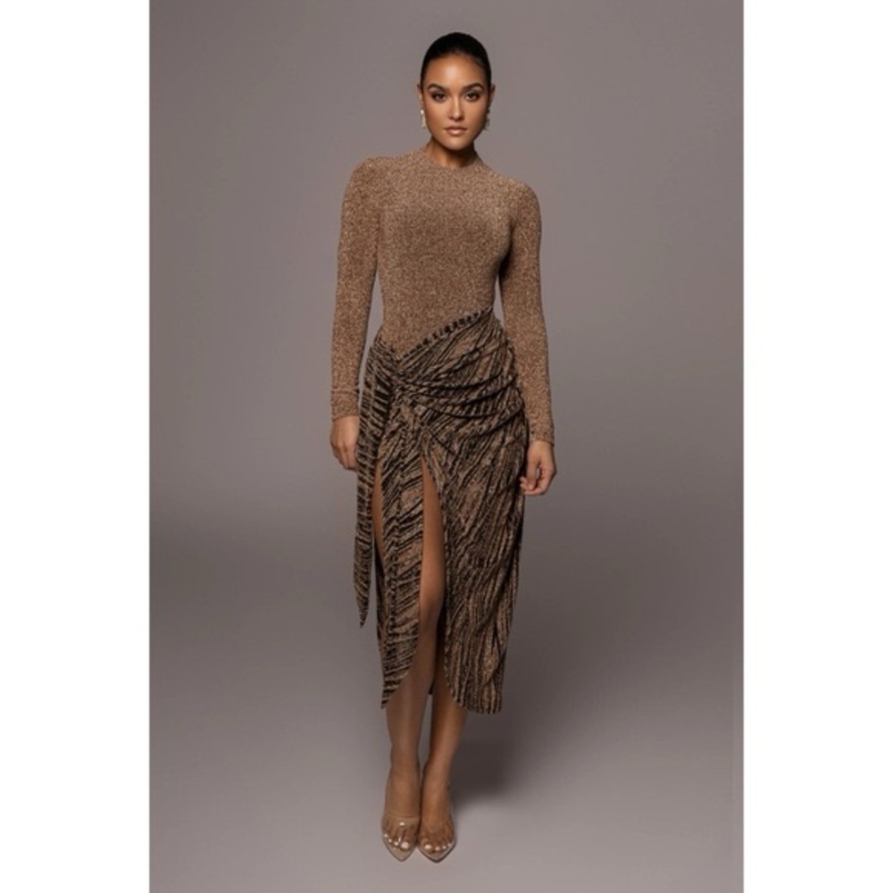 JLUXLABEL Brown Asymmetrical Skirt